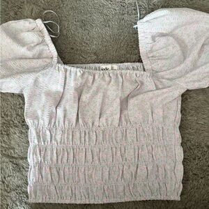 Elodie Light Pink Smocked Blouse